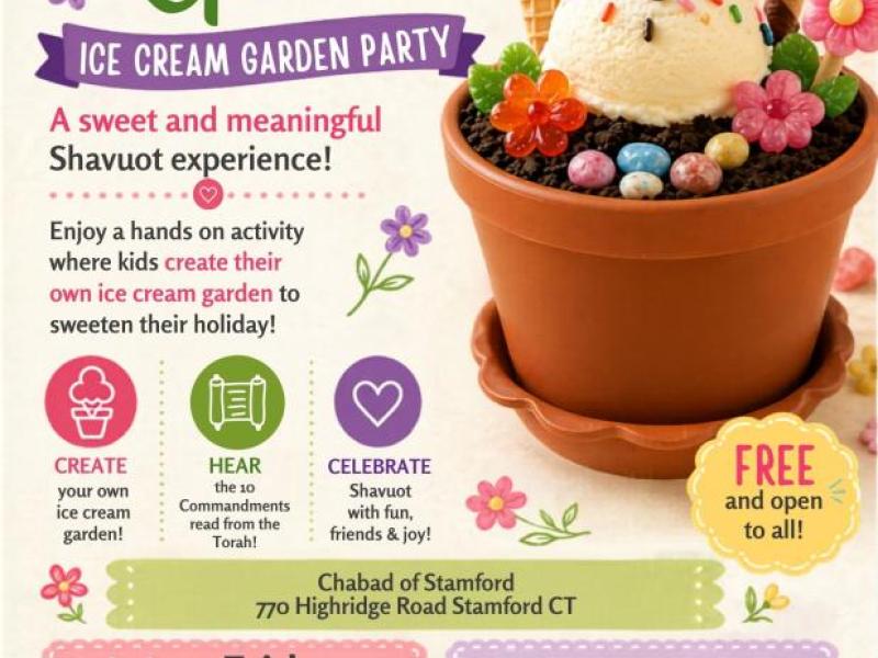 Scoop & Sprout - Shavuos Ice Cream Garden Party - Friday, May 22 at 6pm