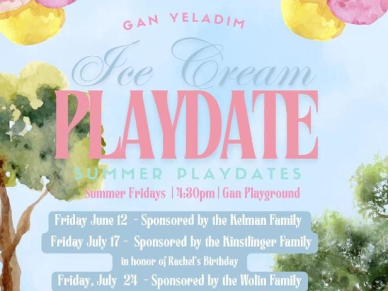 Ice Cream Party Playdate - Friday, July 17 at 4:30pm