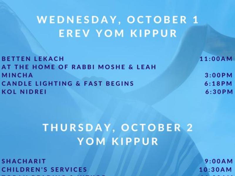 YOM KIPPUR SERVICES