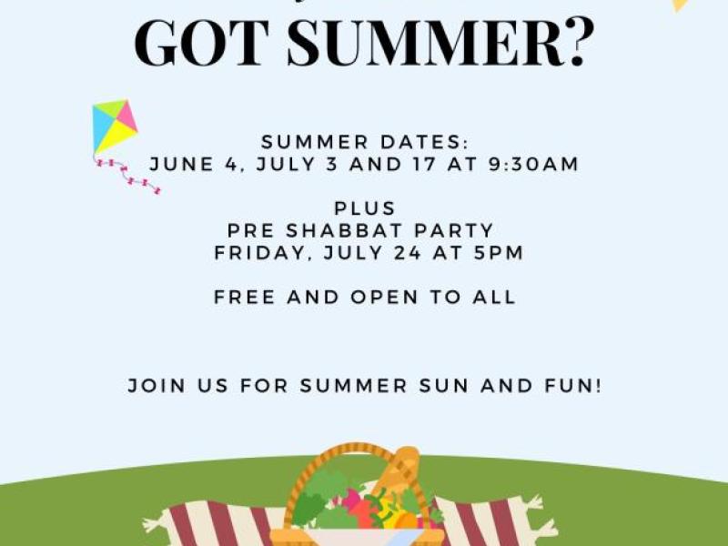Tiny Treasures - Family Pre Shabbat Party - Friday, July 24 at 5PM