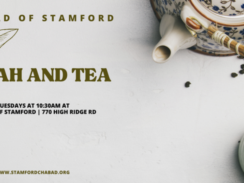 Torah & Tea Tuesdays at 10:30am