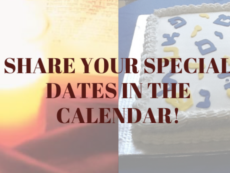 Enter Your Special Dates in the Calendar 