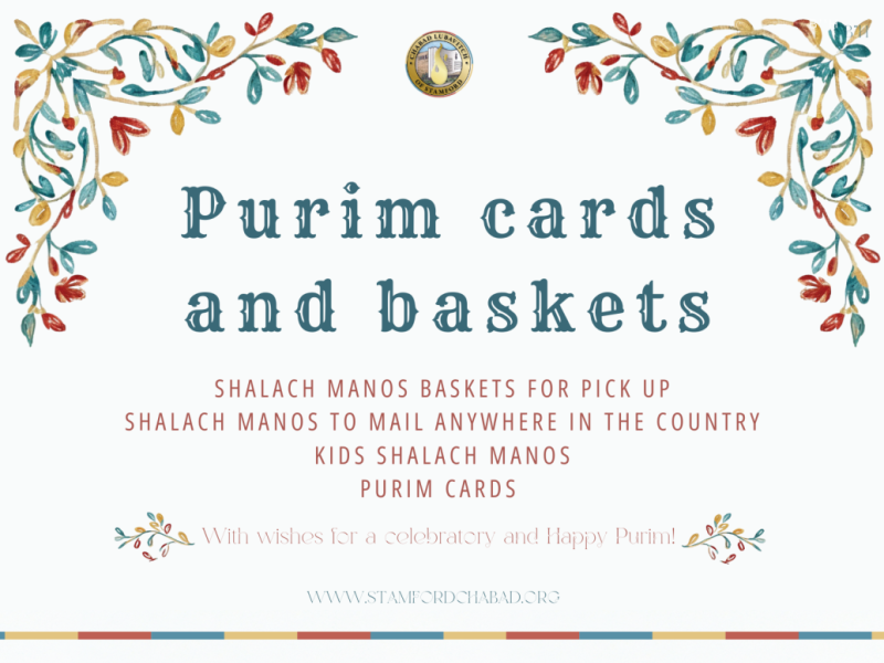 Purim Baskets and Sponsor A Soldier